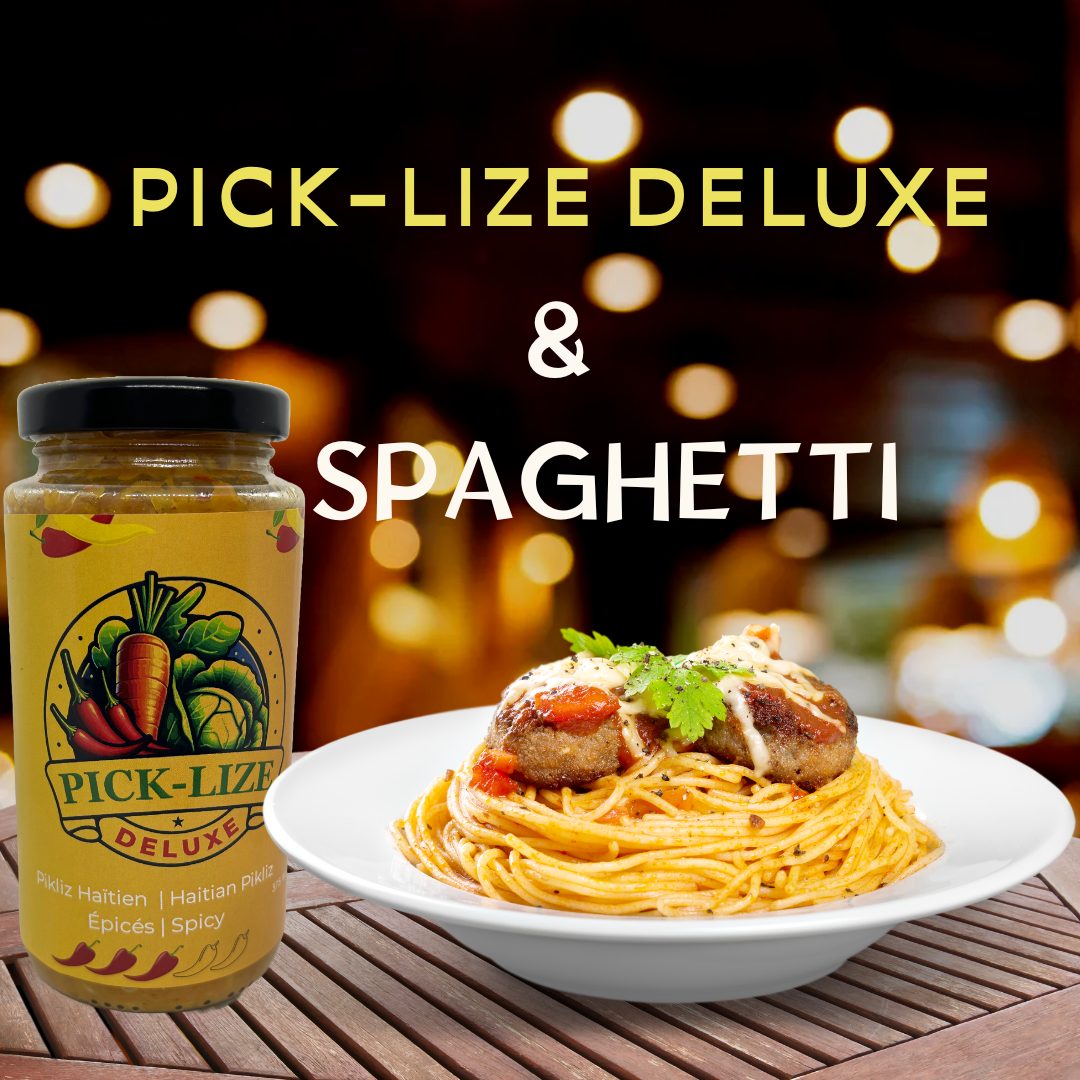 Spaghetti accompagné de Pick-Lize Deluxe