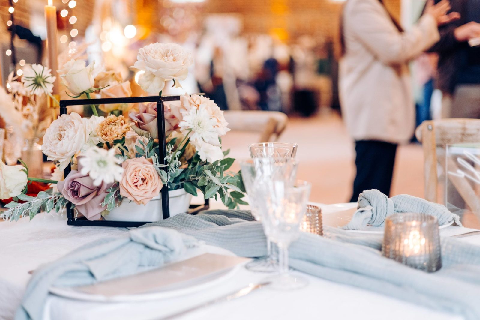 Organisation et coordination de mariage – centre de table fleuri