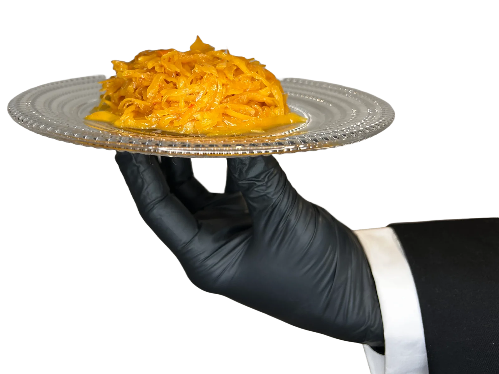 Assiette de pikliz haïtien Pick-Lize Deluxe servie à la main gantée Assiette de pikliz haïtien Pick-Lize Deluxe servie à la main gantée